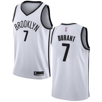 NikeBrooklyn Nets #7 Kevin Durant White Youth NBA Swingman Association Edition Jersey